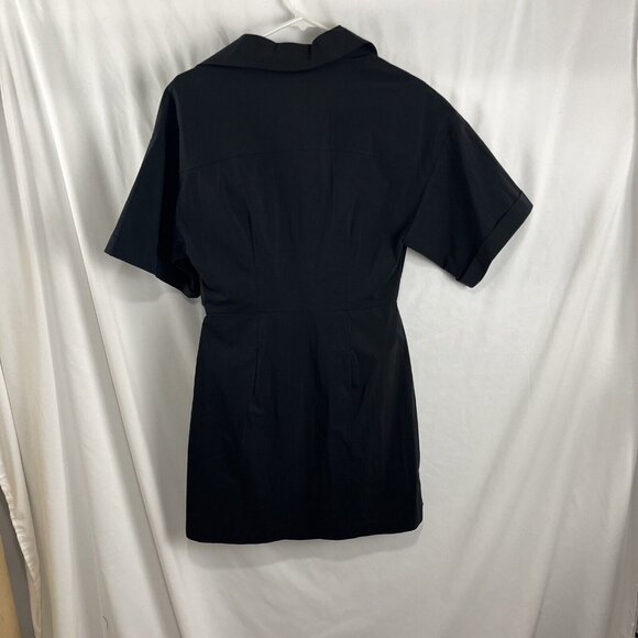 Urban Revivo NWT Black Dress Womens Size L Cut-Out Cotton Preppy - Picture 5 of 12